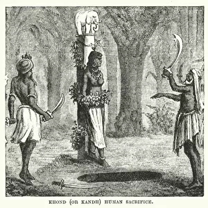 Khond (or Kandh) Human Sacrifice (engraving)