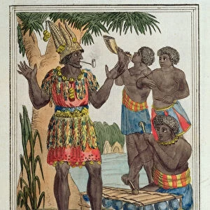King of Bar, near Goree, Senegal, from Costumes de Differents Pays