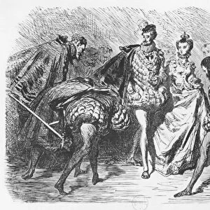 King and court, illustration from the Essais by Michel Eyquem de Montaigne