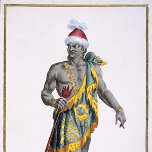 The King of Florida, 1780 (coloured engraving)