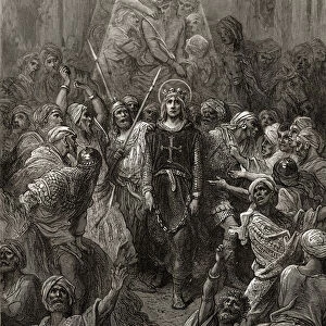 King Louis IX (1214-70) prisoner in Egypt, illustration from Bibliotheque des