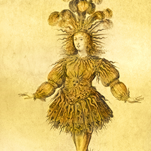 King Louis XIV of France in the costume of the Sun King in the ballet La Nuit