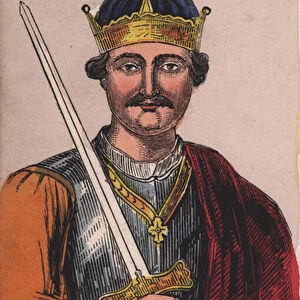 King William I (coloured engraving)