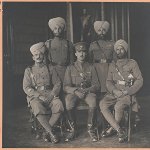 Kings Indian Orderly Officers, 1919 (b / w photo)