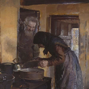In the kitchen, 1891 (oil on canvas)