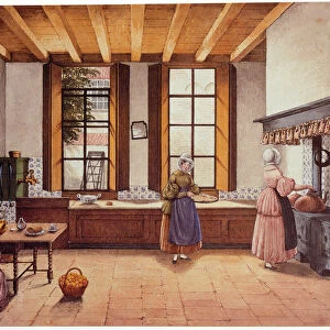 Kitchen of the Zwijnshoofd Hotel at Arnhem, 1838