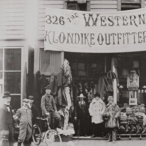 Klondike Outfitters store, Cordova Street, Vancouver 1897 (b / w photo)