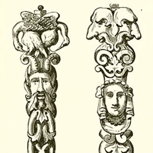 Knife-handles in Sculptured Ivory (engraving)