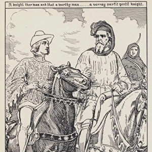 The Knight, from The Canterbury Tales (litho)