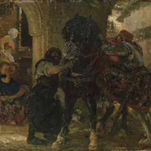 The Knight in the Smithy, 1865 (oil on canvas)