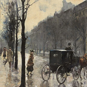 Kurfurstendamm Boulevard, 1910 (oil on canvas)