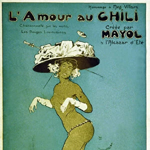 L Amour au Chili, by Felix Mayol, 1909 (colour litho)
