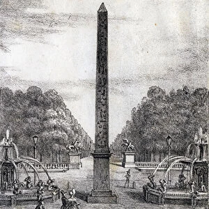 L Obelisque de Luxor, Place de la Concorde - "Alphabet Picturesque des Monumens