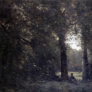 La cleriere, souvenir of the city of Avray Painting by Camille Corot (1796-1875