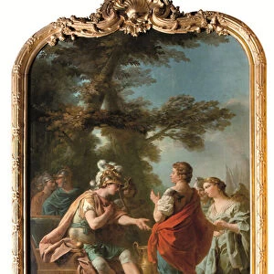 La Continence de Scipion, 1758 (oil on canvas, scalloped)