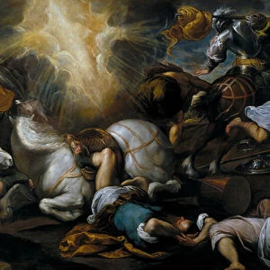 "La conversion de saint Paul sur la route de Damas"Peinture de Jacopo Palma le jeune (1544-1628) 1592 Museo del Prado, Madrid