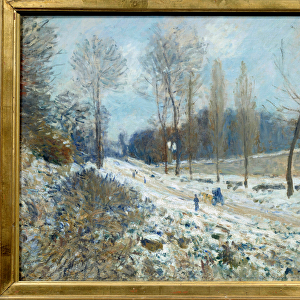 La cote du Coeur-Volant a Marly sous la neige Painting by Alfred Sisley (1839-1899