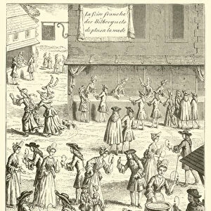La foire aux bilboquets sous Louis XIV (engraving)