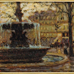 La fontaine, Paris, 1904 (oil on panel)
