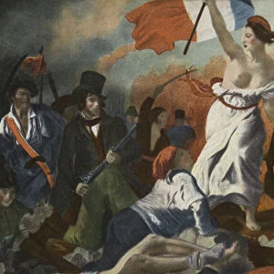 La Liberte Guidant le Peuple (Liberty Guiding the People) (colour litho)