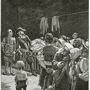 La Morgue - illustration from Han d Islande, 19th Century (b / w engraving)