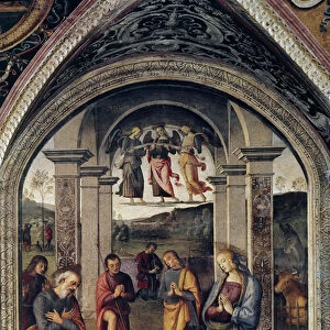 La nativite (Nativity) Fresco by Pietro Vannucci dit il Perugino (Perugin) (1448-1523