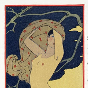 La Riviere de la Foret, illustration from Les Chansons de Bilitis, by Pierre Louys, pub. 1922 (pochoir print)