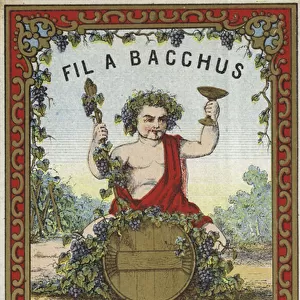 Label for Fil a Bacchus (colour litho)