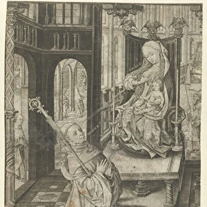 The Lactation of St. Bernard, 1470-85 (engraving)