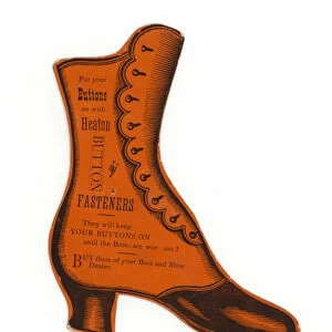 Ladies Boot With Button Fasteners (chromolitho)