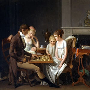 The Ladies Part Painting by Louis Leopold Boilly, 1803 Paris Fondation Cailleux