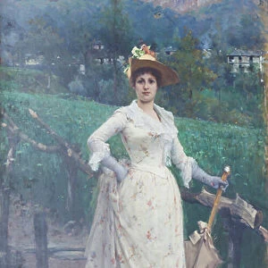 Lady in the countryside, 1889 (oil on canvas)
