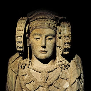 The Lady of Elche or Lady of Elx. 6th century BC (Painted limestone sculpture)