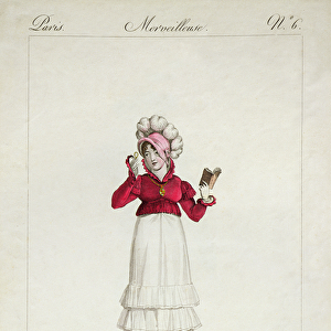 A Lady in a Levantine hat, a tiered skirt and a velvet jacket