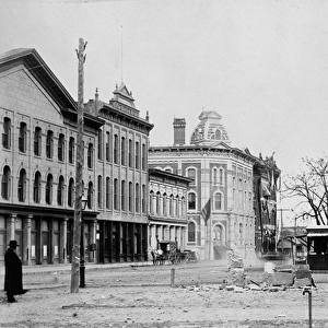 Lamar and Commerce Streets, Dallas, c. 1890 (b / w photo)