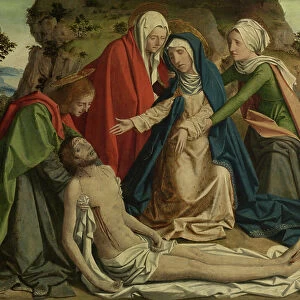 The Lamentation over the Dead Christ (oil on panel)