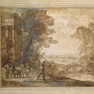 Landscape with Ascanius Shooting the Stag of Sylvia, 1680-82