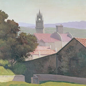 Landscape with Church, 1920 (oil on canvas)