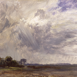 Landscape with Grey Windy Sky, c. 1821-30 (oil on paper laid down on millboard)