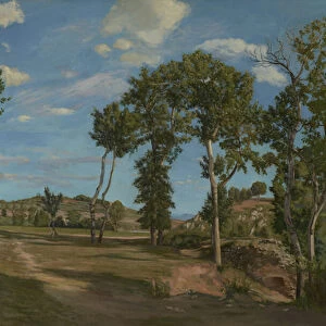 Landscape by the Lez River, 1870 (oil on canvas)