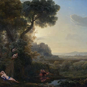 Landscape with Narcissus and Echo, 1644 (oil on canvas)