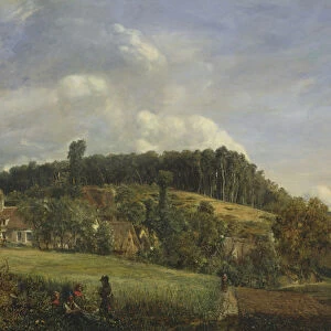 Landscape in Northern Germany (oil on canvas)