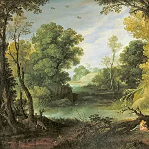 Landscape with Nymphs and Satyrs, 1623 (oil on canvas)