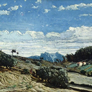 Landscape in Provence, 1860 (oil on canvas)