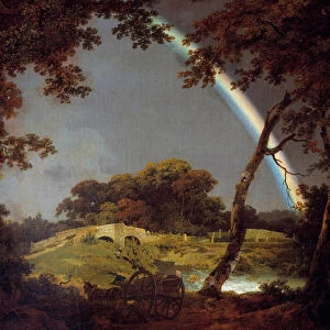Landscape with the Rainbow Painting by Joseph Wright of Derby (1734-1797) 1794 Derby