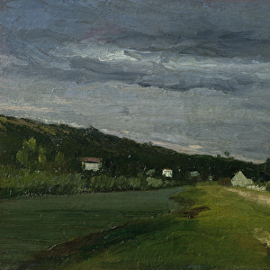 Landscape with Stormy Sky, 1864 (oil on canvas)