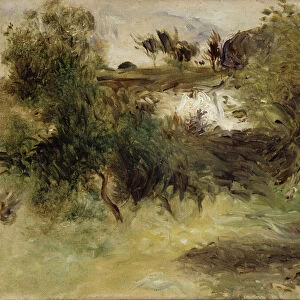Landscape with Trees (oil on canvas)