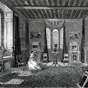 Lansdown Tower - The Scarlet Drawing-Room, published in The Illustrated London News