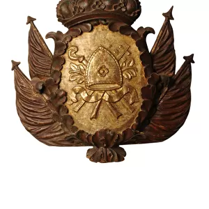 Large Baroque armorial carving, c. 1700 (wood)