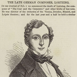 The late German Composer, M Lortzing (engraving)